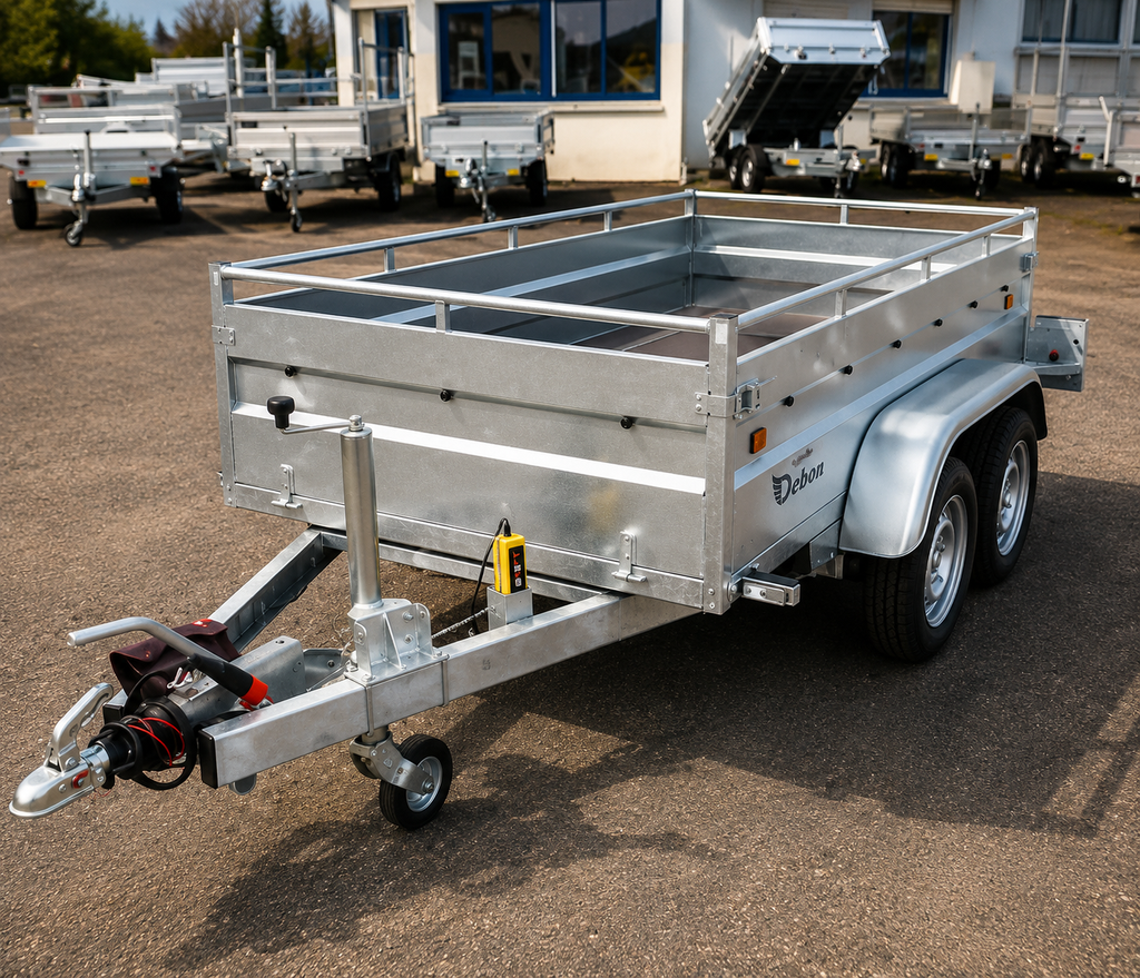 RIMORCHIO RIBALTABILE LIDER 1500 KG – DOPPIO ASSE FRENATO