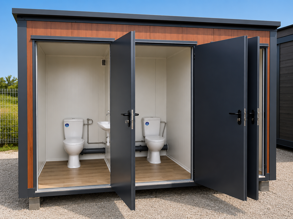 MODULO SANITARIO A PADIGLIONE – 3 CABINE INDIPENDENTI