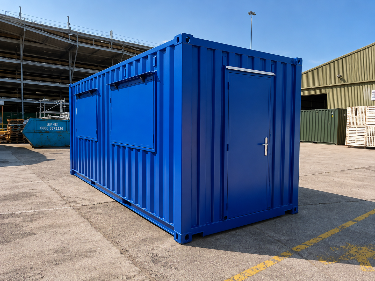 CONTAINER COMMERCIALE 20 PIEDI CON DOPPIO SPORTELLO