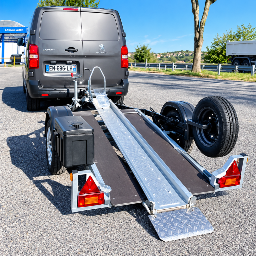 RIMORCHIO PORTA MOTO TYPE-TOP RGW 600 – 2,50 M / 600 KG