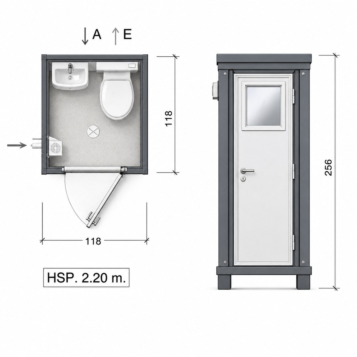 MODULO SANITARIO S1 – WC E LAVABO