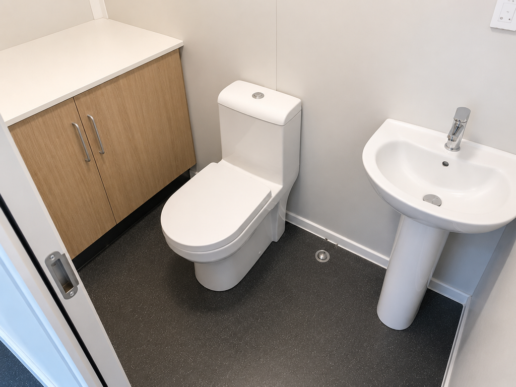 CONTAINER UFFICIO CON BAGNO E RIPOSTIGLIO