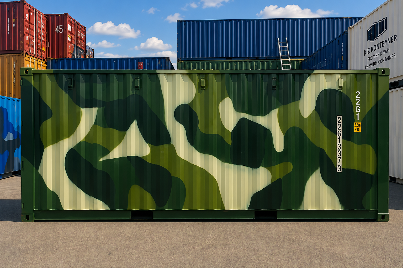 CONTAINER MARITTIMO 20 PIEDI CAMOUFLAGE – IICL 6