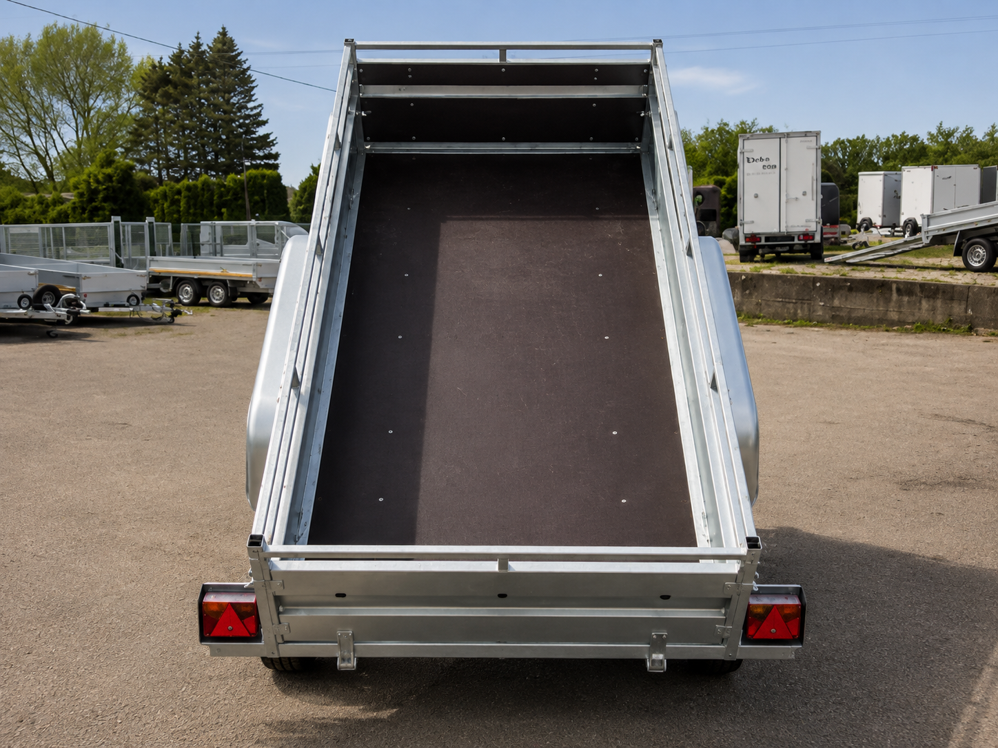 RIMORCHIO RIBALTABILE LIDER 1500 KG – DOPPIO ASSE FRENATO