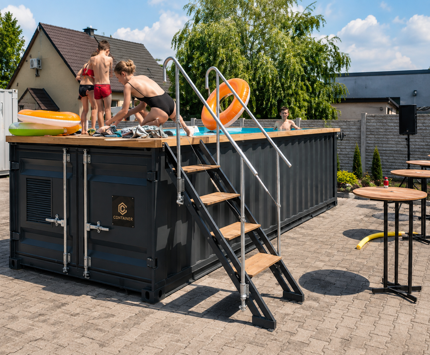 PISCINA CONTAINER COMFORT PACK – 6,11 × 2,55 M
