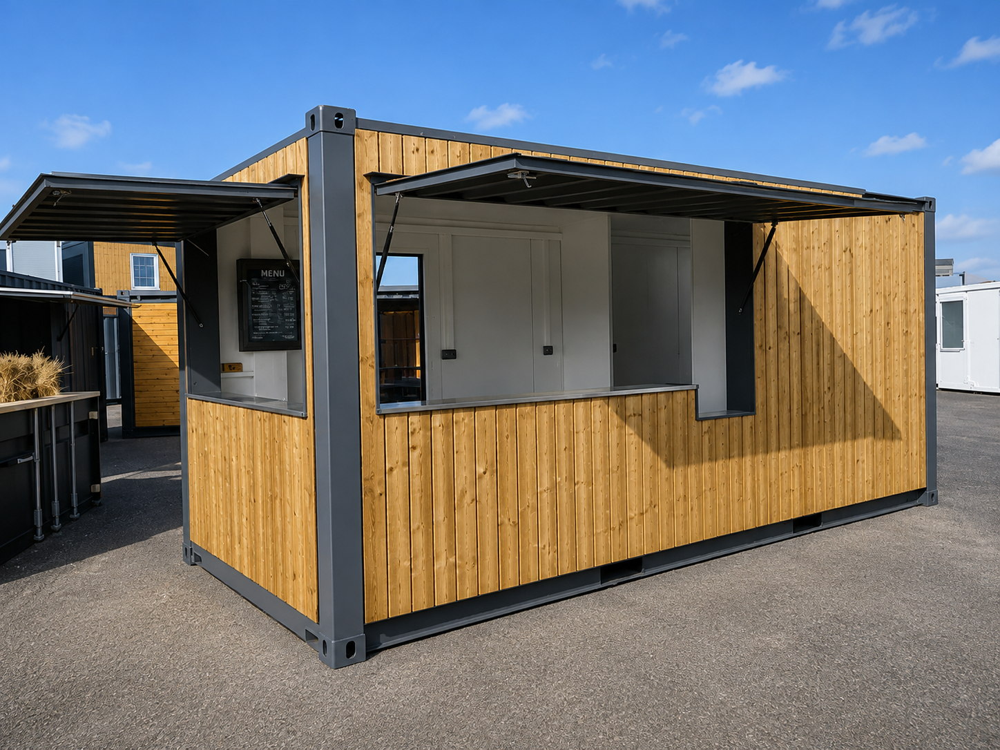 CONTAINER SNACK-BOX 20 PIEDI – BAR &amp; CHIOSCO 6,05 × 2,44 M • ISO