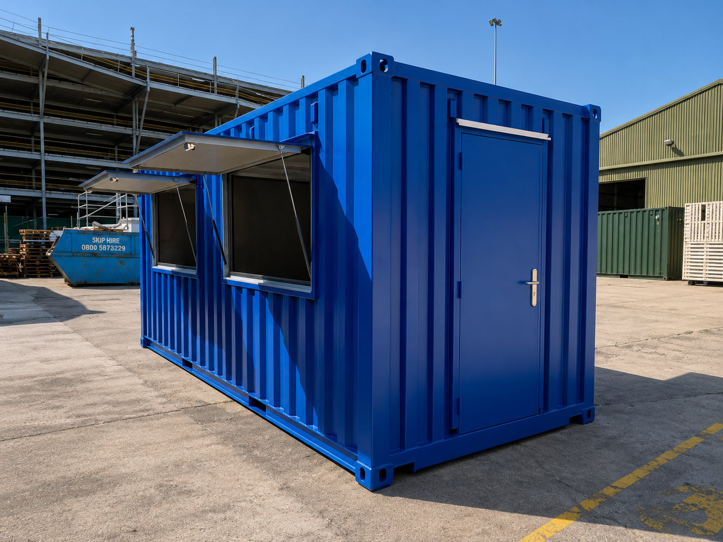 CONTAINER COMMERCIALE 20 PIEDI CON DOPPIO SPORTELLO