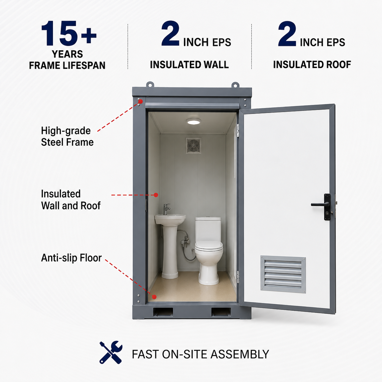 BAGNO PORTATILE CON LAVABO
