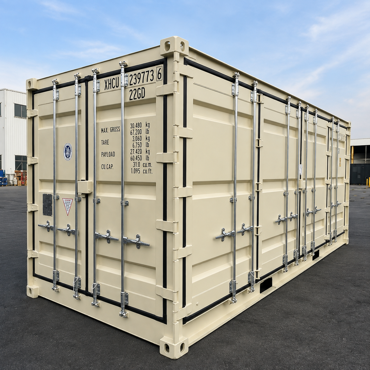 CONTAINER MARITTIMO 20 PIEDI OPEN SIDE