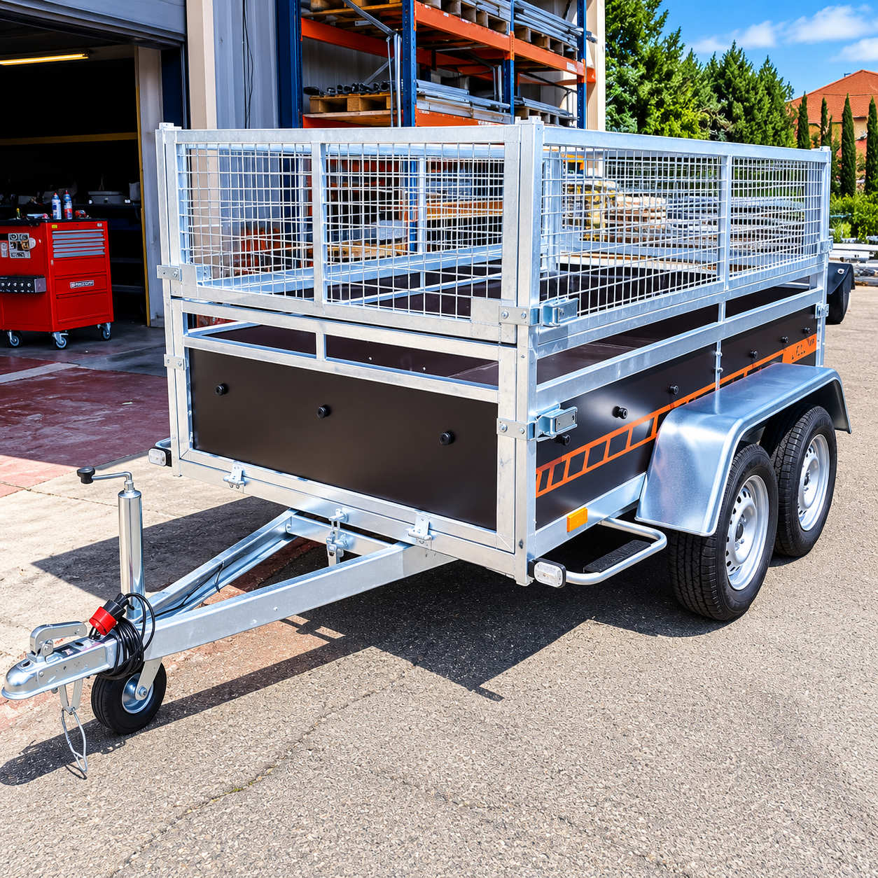 RIMORCHIO DA TRASPORTO BORO NIEWIADOW BOK725D – 750 KG