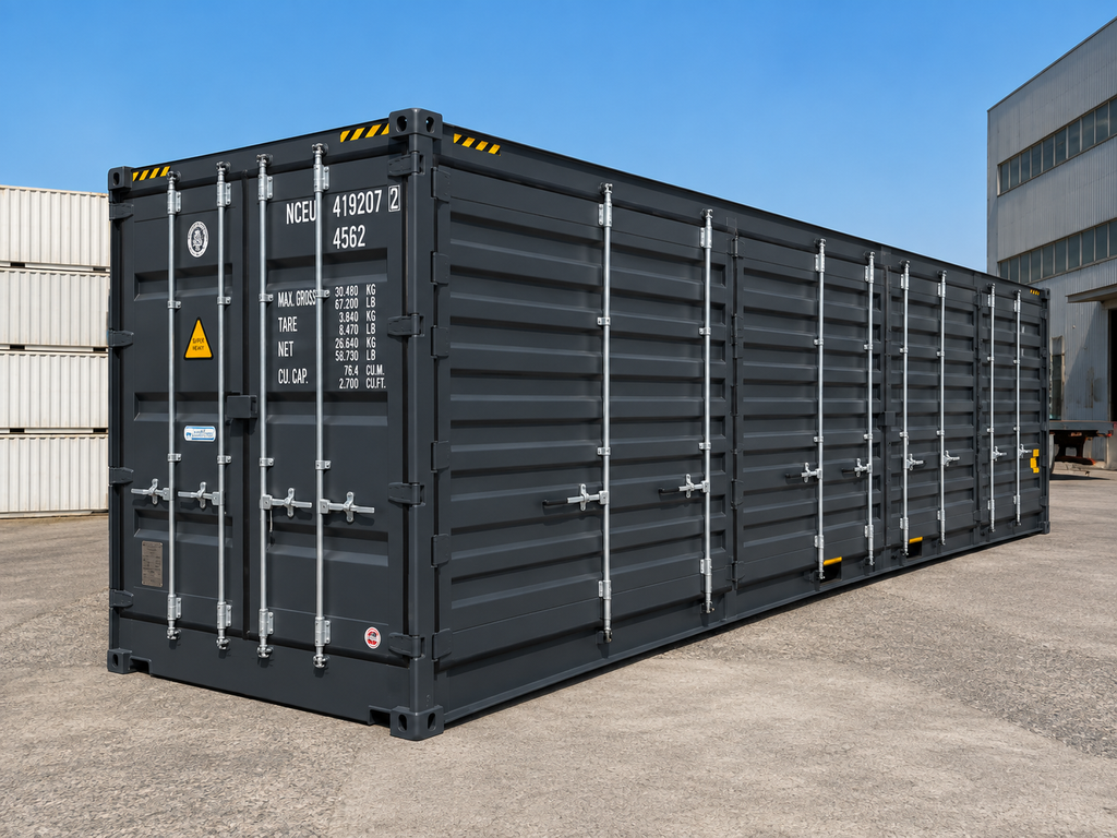 CONTAINER MARITTIMO 40 PIEDI OPEN SIDE