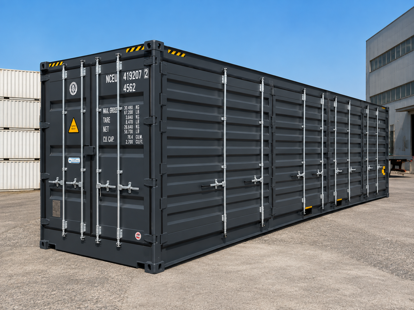 CONTAINER MARITTIMO 40 PIEDI OPEN SIDE