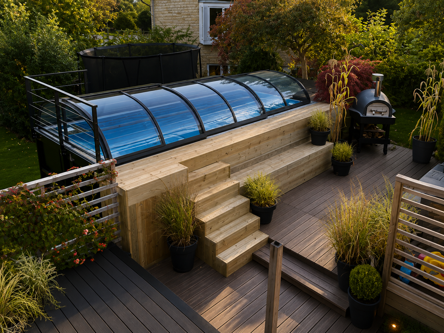 PISCINA CONTAINER PREMIUM CON COPERTURA SCORREVOLE