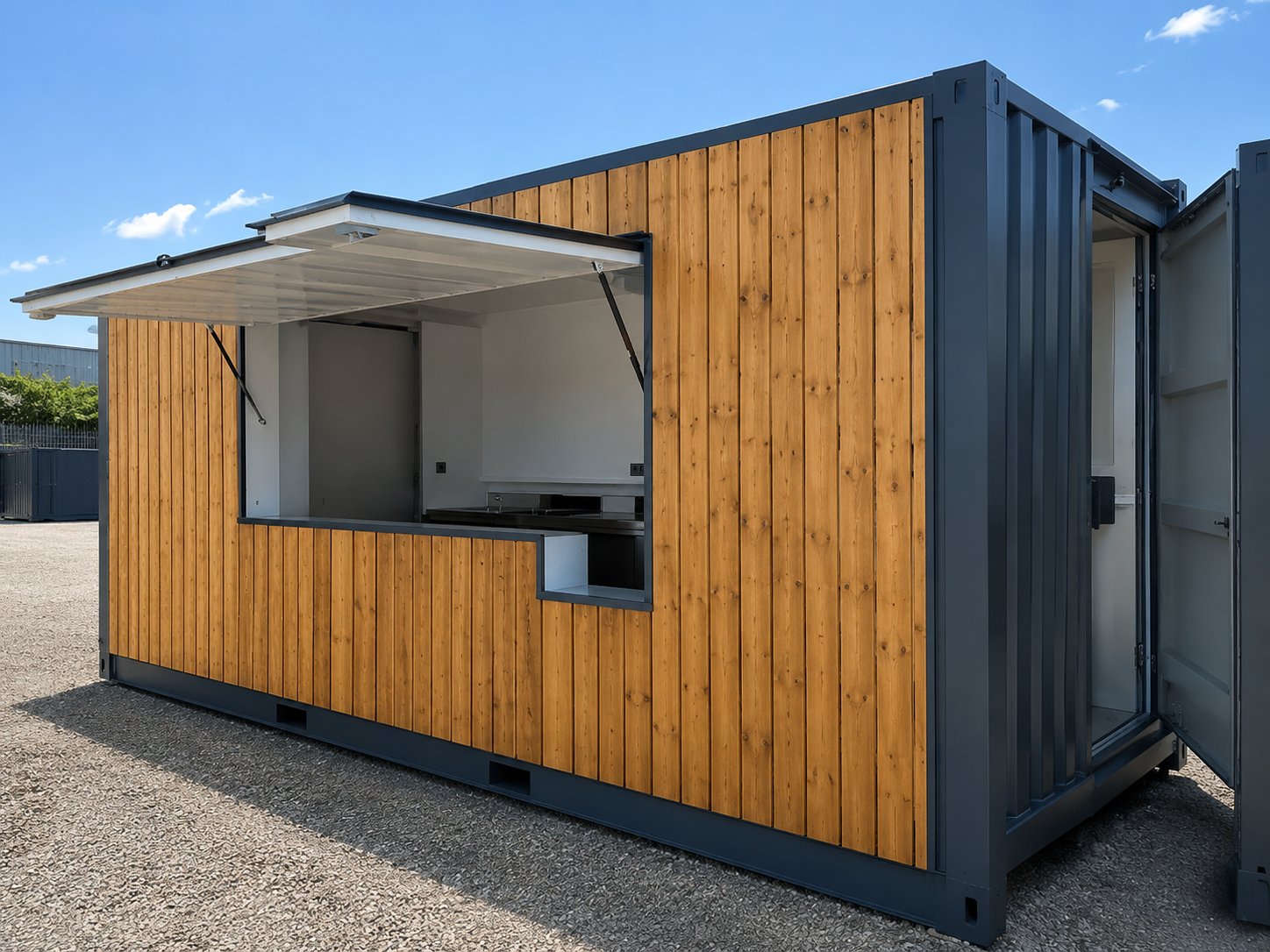 CONTAINER SNACK-BOX 20 PIEDI – BAR &amp; CHIOSCO 6,05 × 2,44 M • ISO