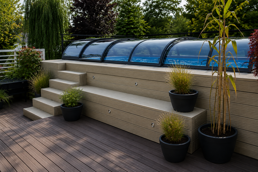 PISCINA CONTAINER PREMIUM CON COPERTURA SCORREVOLE
