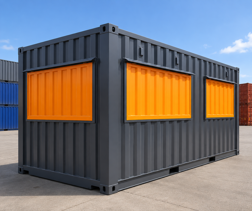 CONTAINER MARITTIMO 20 PIEDI HIGH CUBE OPEN SIDE – BIANCO